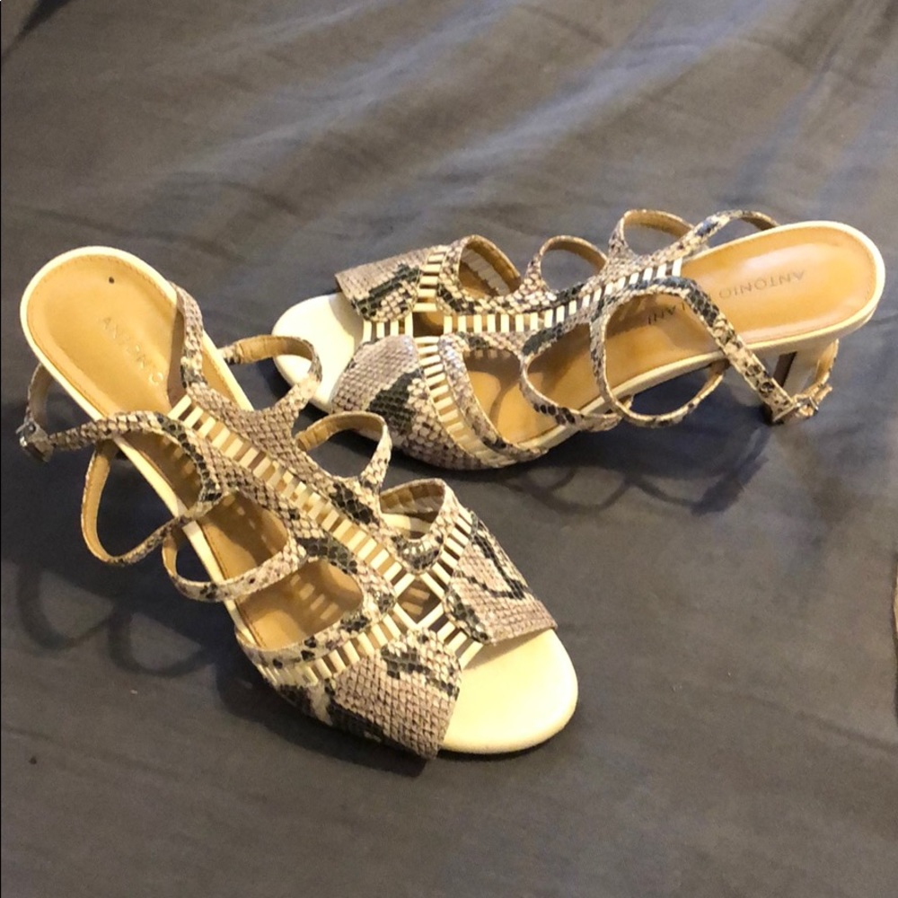 Antonio Melani snakeskin 4” heels 8.5 gorgeous